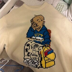 Market Cream Crewneck Sweater with MKT Bear Graphic